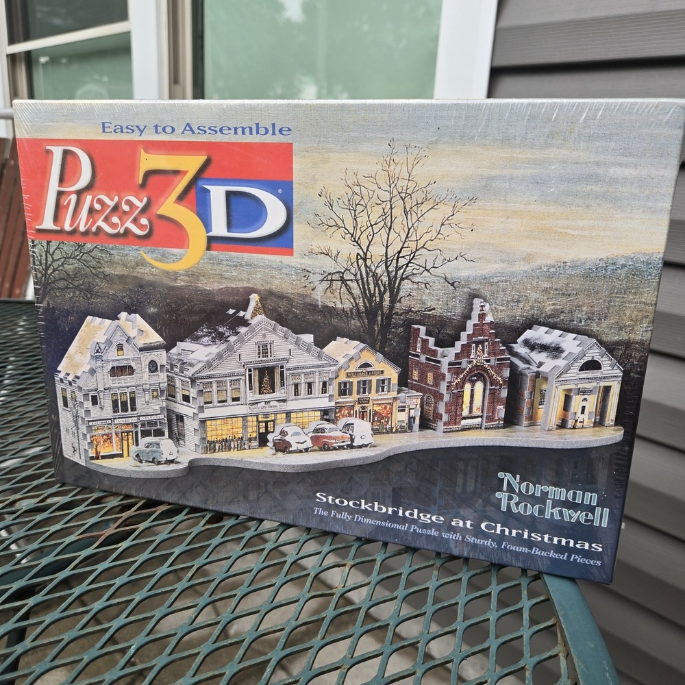 Sealed Puzz 3D Norman Rockwell Stockbridge at Christmas 174 Piece Puzzle